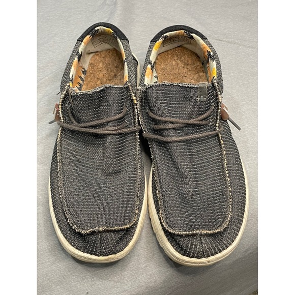Hey Dude Wally Eco Sox Charcoal Men's Size 12 Excellent Condition - Picture 1 of 6